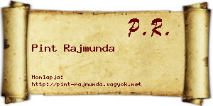 Pint Rajmunda névjegykártya